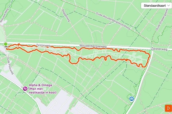 Kaart Austerlitz Kinderroute