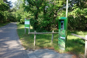 Mountainbikes huren kaartjes automaat PWN gebied