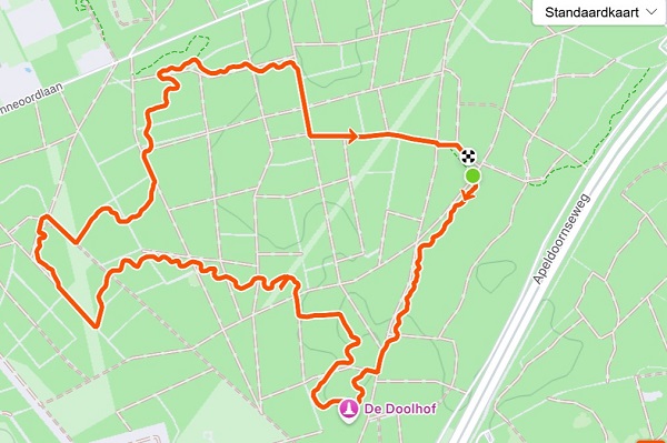 Kaart Kinderroute Ede