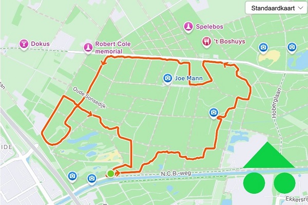 Kaart MTB Best groen