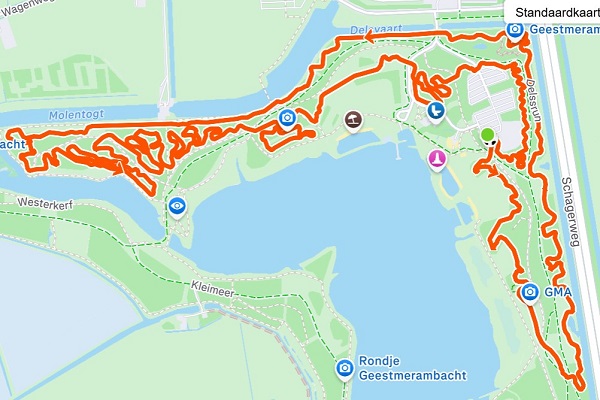 Kaart MTB parcours Geestmerambacht